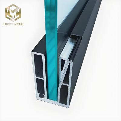 China Child-Safe Tempered Glass Aluminum Pool Fence With Anti-Slip Base for sale