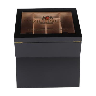 China Luxury Wholesale Customized Luxury Cigar Gift Box Humidor Printed Spanish Cedar Wooden Cigar Box for sale