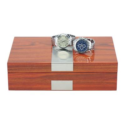 China Recycable Materials Handmade Wood Watch Box Clock Time Box Watch Case for Watch Holding for sale