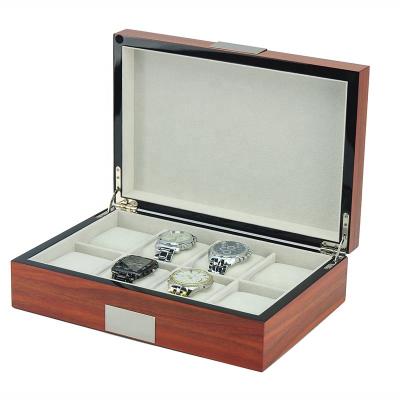 China Recycable Materials Watch Box With 6 Slot Luxury Watch Case for sale