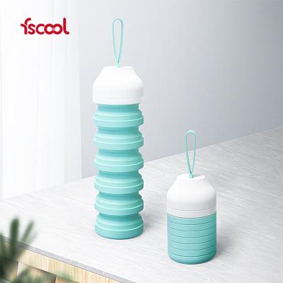 China New Sustainable Portable Collapsible Sports Water Bottle Outdoor Travel Silicone Drinking Bottle for sale