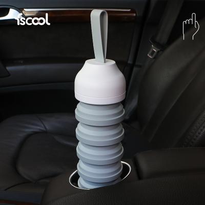 China Customized Stored Logo Travel Portable Silicone Sports Heat Resistant Folding Bottle for sale