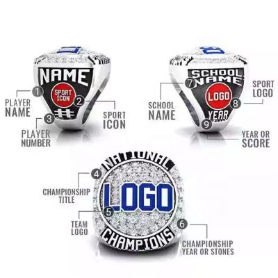 China Punk Cheap Design Your Own Custom Sports Ring Baseball Boxing Championship College Champions Rings For Different Sports for sale