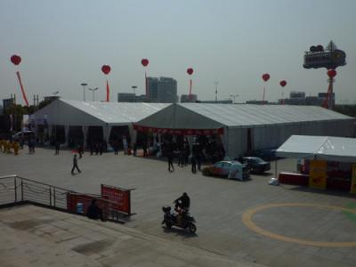 China Steel Frame Material Large Outdoor Tent Luxury Double White PVC Rooftop for Wedding for sale