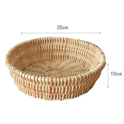 China Best Viable Selling Handmade Fruit Pastry Steamed Bread Rattan Basket Multifunctional Storage Box for sale