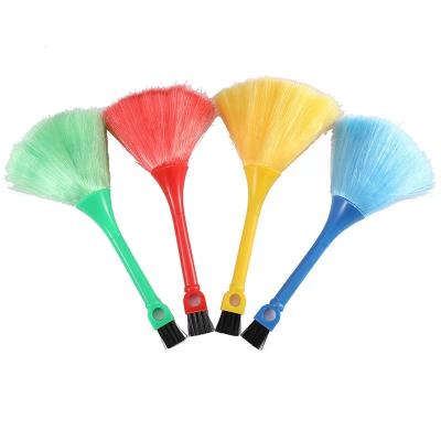 China Easy-grip handle cleaning desktop dusting feather duster computer brush for sale