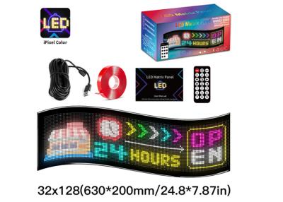 China 32*128 Led Advertising Signs Board Animation LED Panel With App Remote Control for sale
