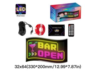 China 32*64 Car Truack Led Matrix Pixel Panel Diy RGB App+Remote Control Programmable Devil Eye Indicator Light for sale