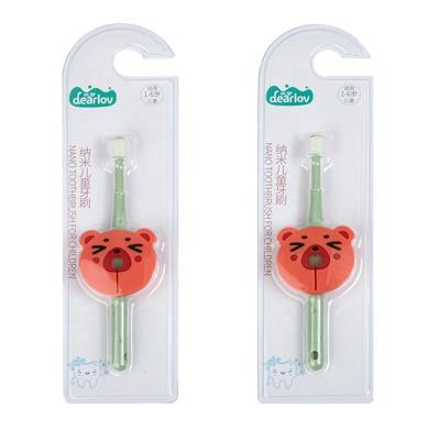 China Children Reusable Toothbrush Wholesale 360 Degree Rotating Silicone Toothbrush Baby Toothbrush for sale