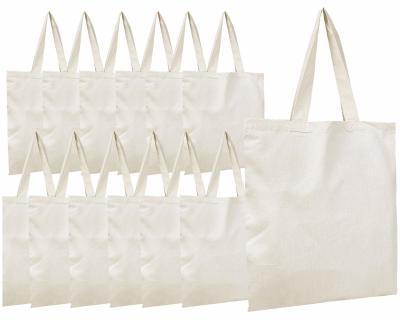 China Large Organic Canvas Tote Bag Shopping Neutral Blank Plain Bulk for sale