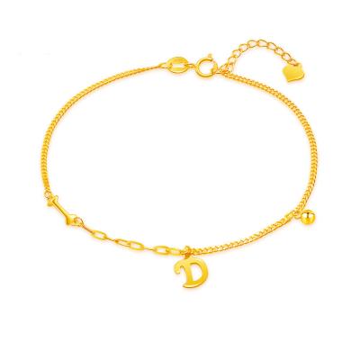 China New Design Trendy Jewelry Trendy 18k Gold Bracelet Real Chain Bracelet For Women for sale