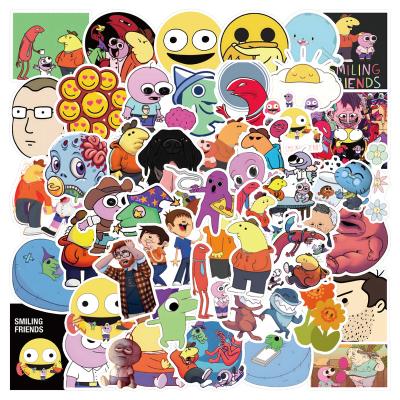China Waterproof+Eco-friendly 50pcs Waterproof Vinyl Die Cut Cartoon Decorative Stickers For Car Motorcycle Bicycle Luggage Sticker for sale