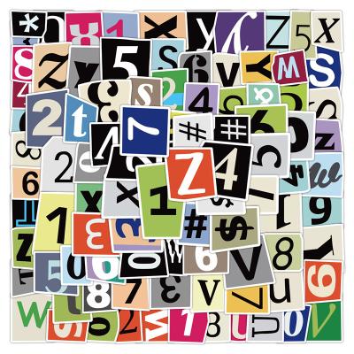 China Waterproof+Eco-friendly 100pcs Waterproof Vinyl Die Cut Decorative Letters Stickers For Car Motorcycle Bicycle Luggage Sticker for sale