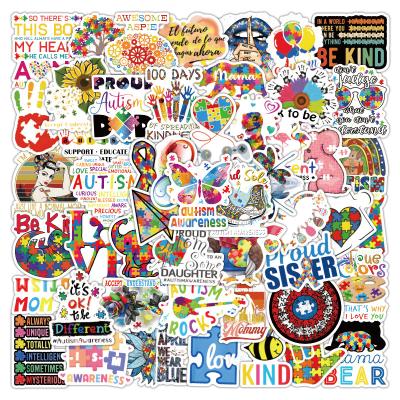 China 50pcs High Quality Waterproof+Eco-friendly Cartoon DIY Design Die Cut Self Adhesive Paper Sticker For Kids for sale