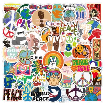 China Waterproof+Eco-friendly 50pcs Waterproof Vinyl Die Cut Cartoon Decorative Stickers For Car Motorcycle Bicycle Luggage Sticker for sale