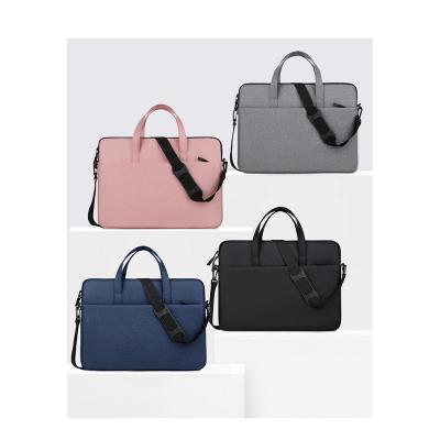 China Waterproof High Quality Plush Shockproof Portable One Shoulder Strap Laptop Messenger Customized Polyester Laptop Bag for sale