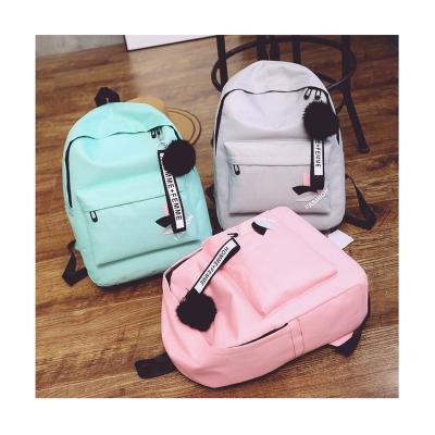 China Durable New Design Fashion Student Backpack Solid Color Schoolbag Cheap Backpacks for sale