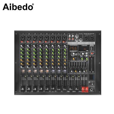 China GAX-EM8 Professional 8-Channel Disco\DJ Mixer Bar\Club Power Home Mixer with 256DSP USB Switcher for Karaoke Stage KTV for sale