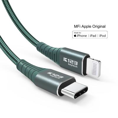 China Mobile Phone 2M 6FT Lightning Fast Speed 3A Palladium Charging usb C to Lighnting for apple mfi phone cable for iphone mfi certification for sale