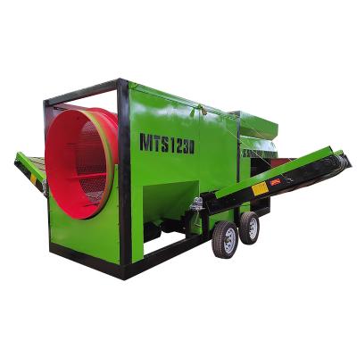 China Rotary movable Trommel Screen Machine For Building waste material for sale