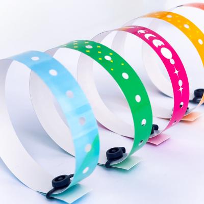 China Waterproof Custom Full Color Logo PVC Bracelet For Events Offer Custom Service for sale