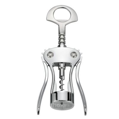 China Zinc Alloy Premium Manual Bottle Opener Manual Wine Corkscrew Server Heavy Duty Silver Multifunction Stored Opener for sale