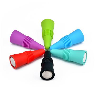 China Viable Hot Sale Silicone Wine Stoppers Wine Bottle Sealer Replacement Silicone Bottle Lids Wine Plug for sale