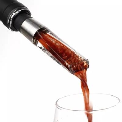 China Durable Quick Decanter White Red Wine Bottle Drop Top Stopper Emptying Funnel Aerator Pourer for sale