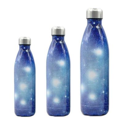 China Wholesale PORTABLE starry print 12oz sky design stainless steel sports water bottle tumblers for sublimation printing for sale