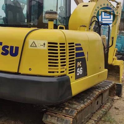 China Original Used Excavator Komatsu PC56 Machine, 80% New, One Year Warranty! 0.2m ³ for sale