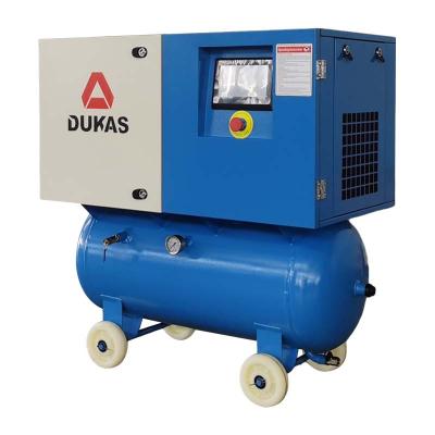 China Lubricated Silent Single Phase Compressor 2-In-1 Screw Air Compressor With Wheels for sale