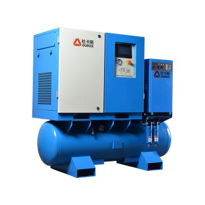 China Lubricated 4-In-1 7.5Kw 11Kw 15Kw Air Compressor Fixed Speed Pm Vsd Air Compressor With Air Dryer And Tank for sale