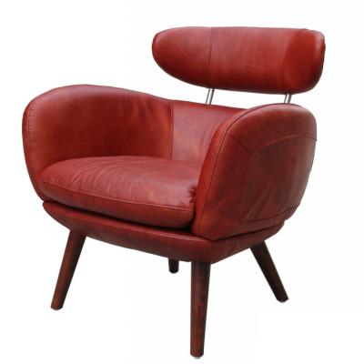 Chine Fauteuil en cuir en bois solide rouge de cadre de H79cm pour l'hôtel de Ministère de l'Intérieur à vendre