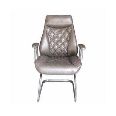 Chine Rétro chaise en cuir de bureau de haute antiquité arrière avec des bras aucune roues à vendre