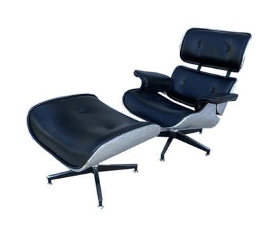 Chine Aviateur Mid Century Eames Leather Lounge Recliner Chair et Ottoman de cru à vendre