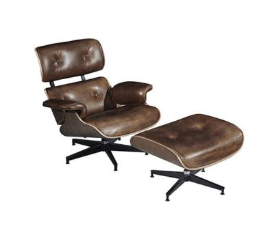 Chine Chaise et Ottoman de Recliner de salon de chaise d'Eames Style Mordern Leather Vintage à vendre