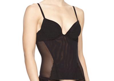 China Black Ultra Thin Mesh Lace Corset Style Bra Plus Size Bridal Corset Bra for sale