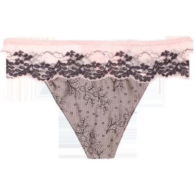 China Classical Jacquard Satin Sexy Woman Thongs Embroidery Lace For Adult for sale
