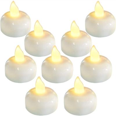 China Waterproof Flameless Flickering Birthdays LED Candles Floating On Water Tea Light Electric Candles for sale