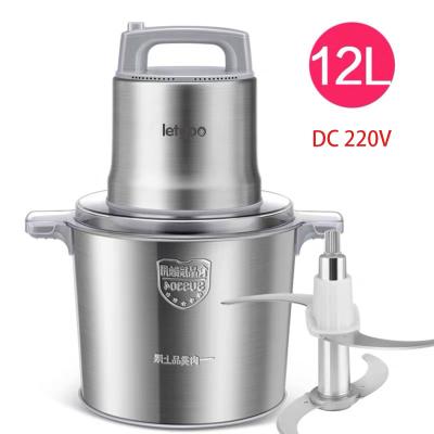China DC 1200W Motor 12L Large Capacity Two Speed Powerful Commercial Food Chopper Electric Chopper Mincer Food Processing Machine for sale