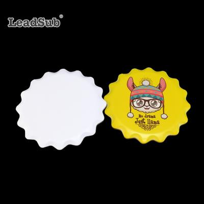 China Leadsub Sustainable Capsule Shaped Coasters Sublimation Ceramic Printing With Cork Back for sale