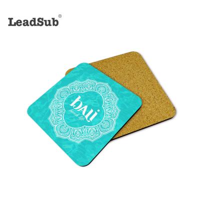 China Sustainable Wholesale Square White Sublimation Wooden Drink Coated Coasters for sale