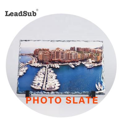 China Wholesale Creative Blank Slate Photo Frame Europe Rock Stone Sublimation Photo Frame Rectangular Shape for sale