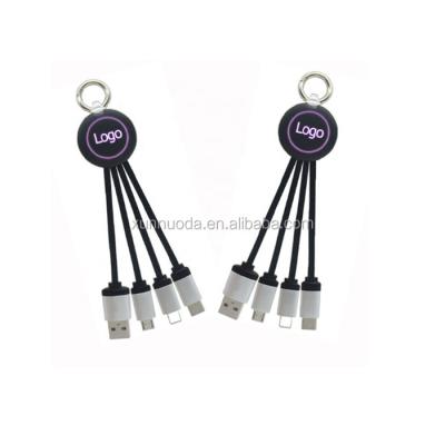 China Magnetic 3in1 USB Charging Cable with LED Light for sale