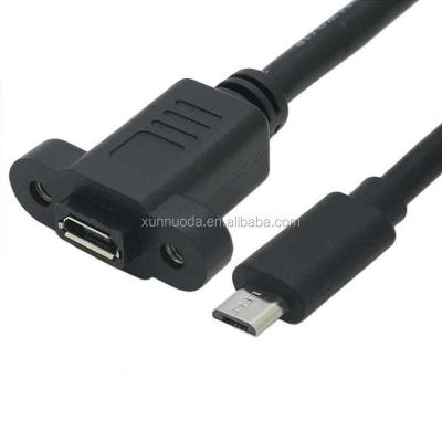 China Micro MP3/MP4 Player Panel Mount Usb Female To Micro Usb Male Extension Cable for sale
