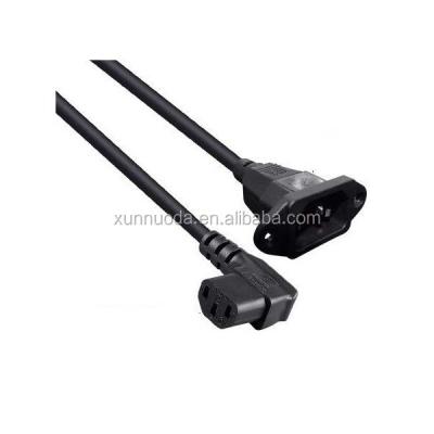 China COMPUTER Panel Mount IEC C14 Power Cord Left Right Angle C13 for sale