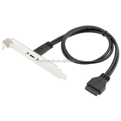 China MP3/MP4 Player Metal Slot Bracket USB 3.1 Panel Mount Type C To Motherboard IDE 20pin Cable for sale