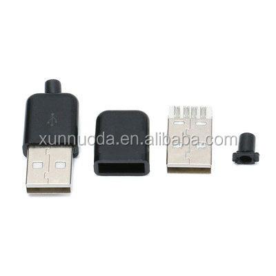 China MP3/MP4 Player DIY USB Connector Cable, 3pcs a Set, Type A Male for sale