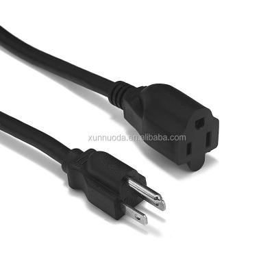 China American Standard Computer NEMA 3P 5-15P to NEMA 5-15R Extension Power Cord , REACH Compliance for sale