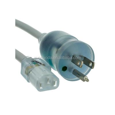 China American Standard Hospital Hospital Grade NEMA 5-15P to IEC C13 Power Cord, Green Dot, REACH Compliance for sale